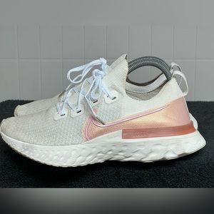 Nike React Infinity FK Sail White Pink Running Shoes CD4372-103 Womens Size 9.5
